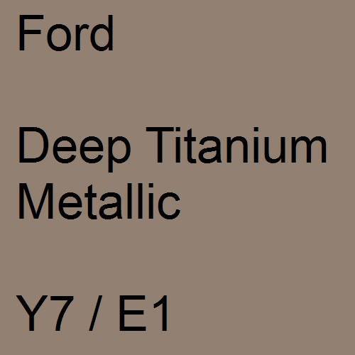 Ford, Deep Titanium Metallic, Y7 / E1.